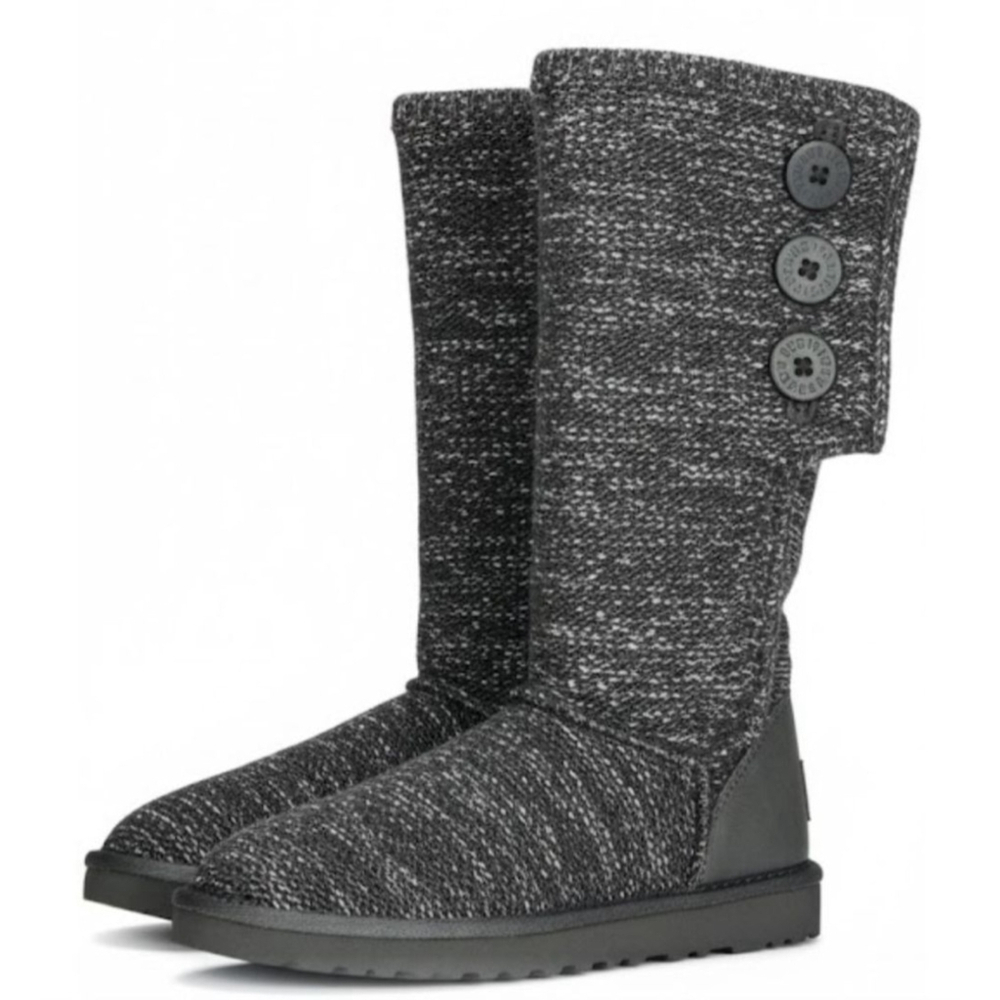 UGG Womens Knit Boots Gray Size 7
